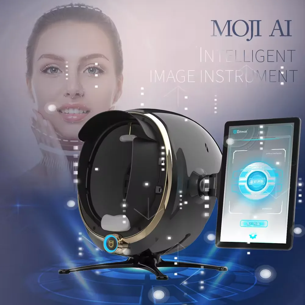 Portable 3D Skin Care Facial Analyzer Monitor Machine Magic Mirror Testing English Detector Face Camera Test Analysis Newest