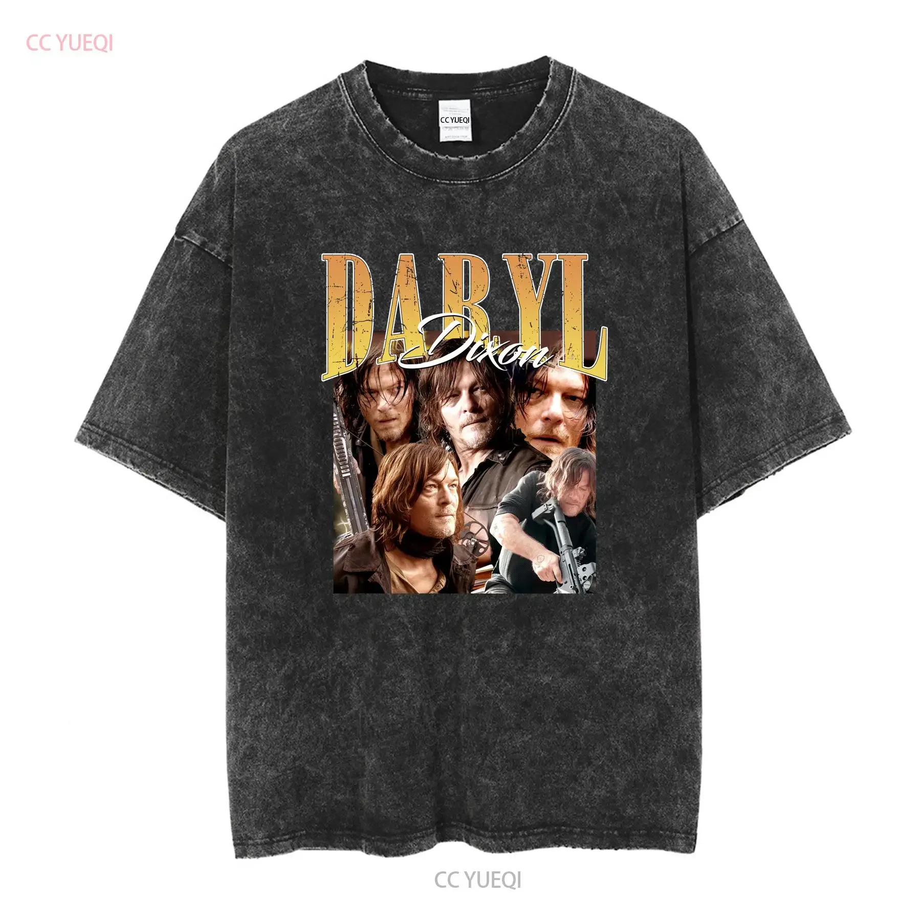 Limited Daryl Dixon T Shirt Norman Reedus Oversize GEE191 long or short sleeves vintage Washed streetwear Comfortable Casual
