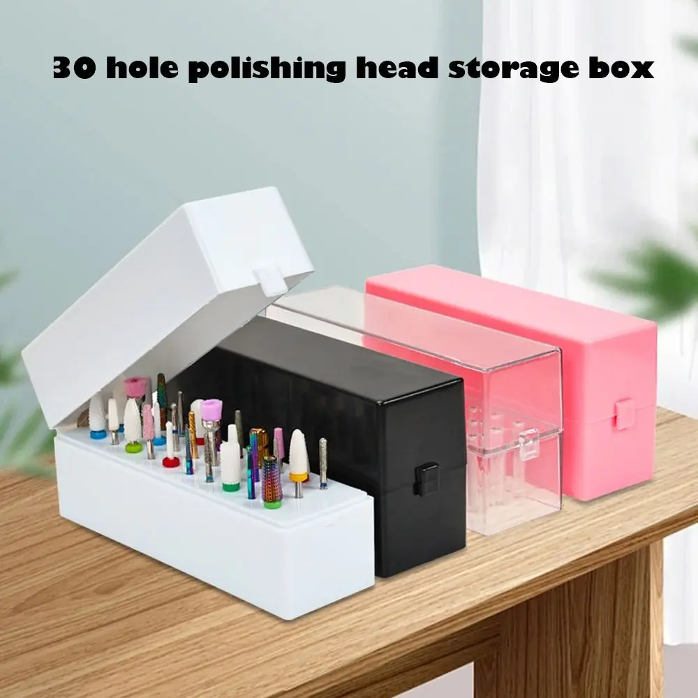 Accessories Dustproof Nail Drill Bits Holder Nail Art Supplies Acrylic Nail Grinding Bits Case Beauty Manicure Tools Case