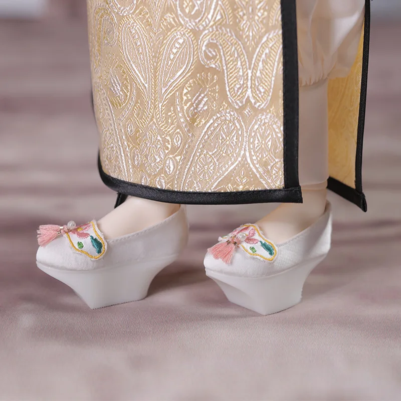 

Обувь для куклы BJD, подходящая для обуви bjd размера 1/3, древний стиль с вышитыми туфлями, аксессуары для кукол