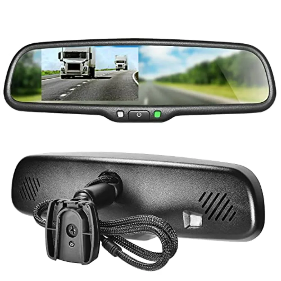 

10.5 OEM Rear View Mirror with 4.3 LCD Screen Universal Fit Mount Auto Brightness Adjustment Anti-Glare Full Original Replaceme