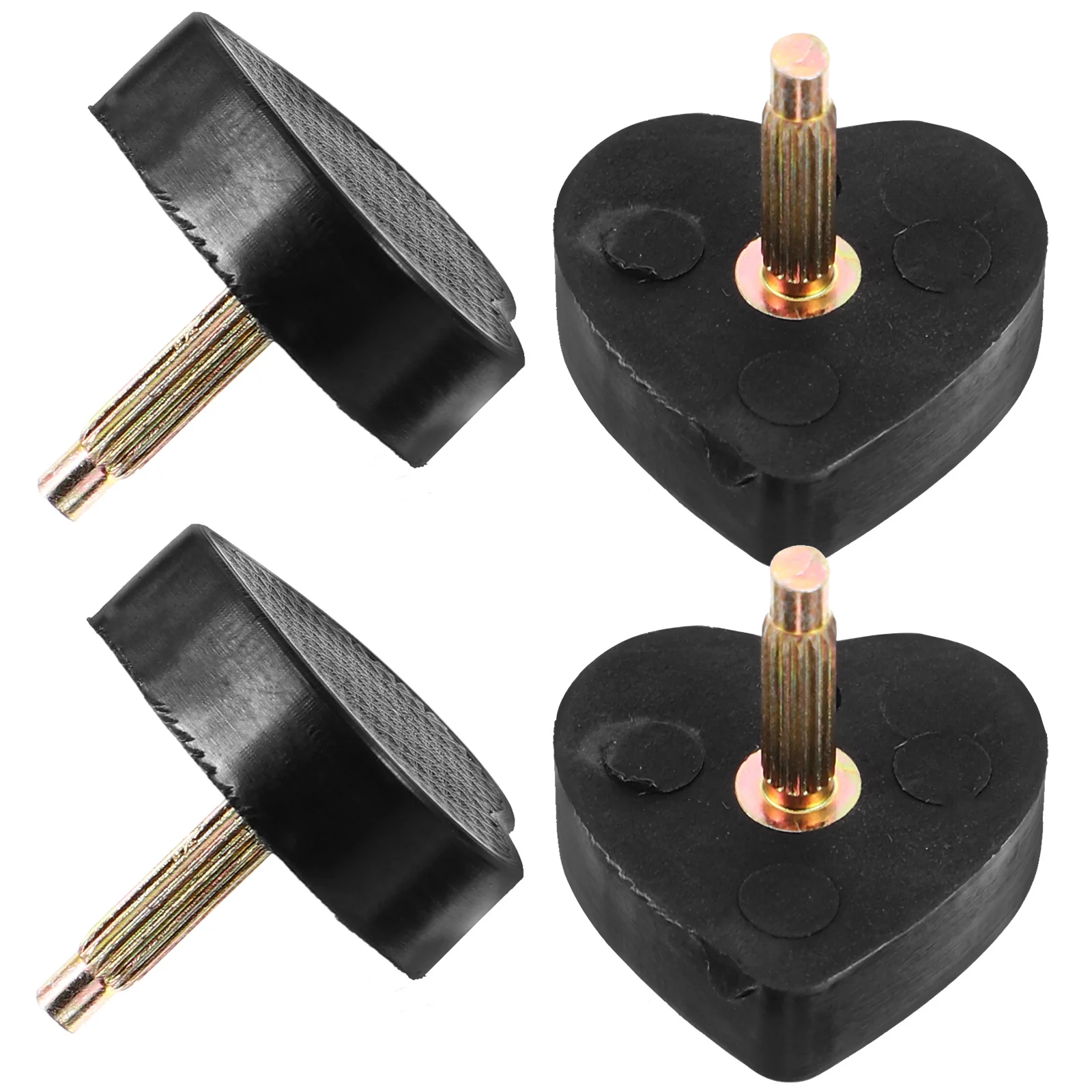 

5 Pairs Heart Shaped Heel Tips Black 18x20mm Coarse Core High Heel Replacement Shoe Repair Accessories Nail Caps Durability