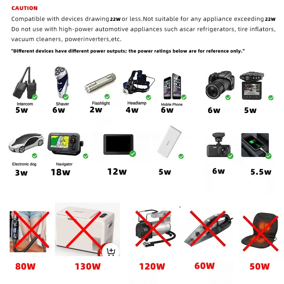 Car Charger Power Adapter Socket AC 100V/240V Volt To DC 12V 2A 24W Converter for Cigarette Lighter Charger for Home and Car Use