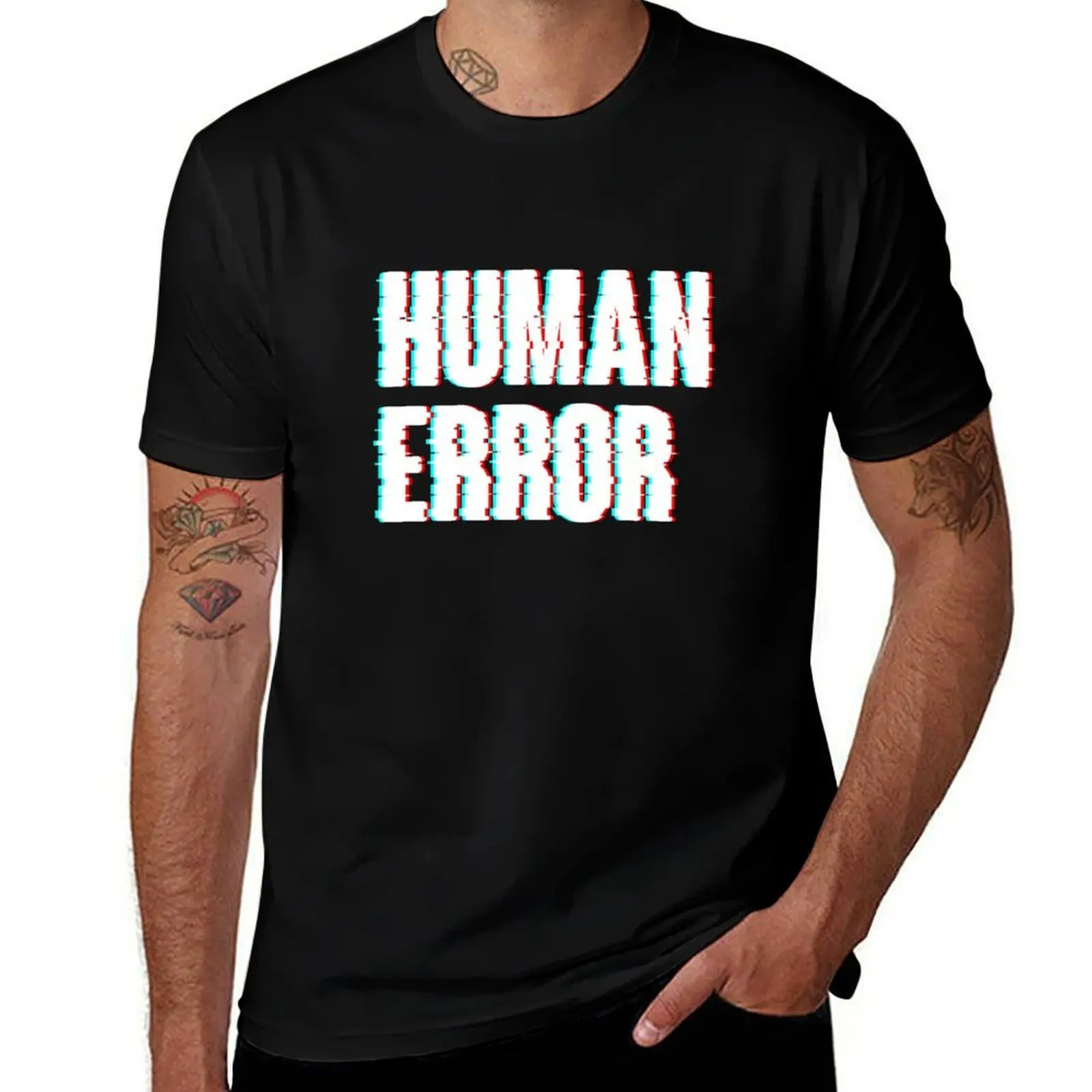 

Glitched Human Error T-Shirt t shirts for man graphic vintage t shirt man designer T-Shirt