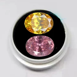 Ottieni 2 pezzi (giallo + rosa) zaffiro 13x18mm gemma non riscaldata forma ovale gioielli con pietre preziose naturali sciolte