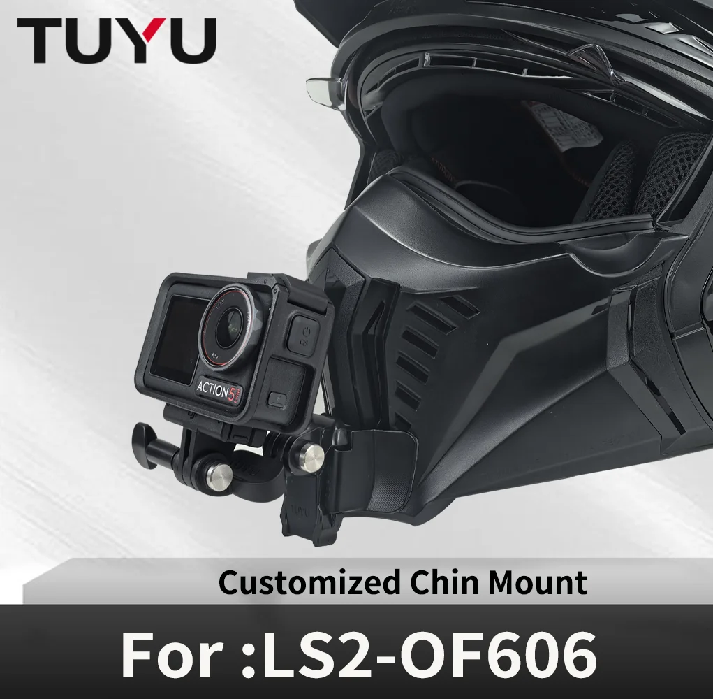 for LS2 OF606  Aluminium Helmet Chin Mount for GoPro Hero 13 12 11 10 9 Insta360 X5 X4 X3 Ace pro DJI Action 6 5pro 4 3 Camera