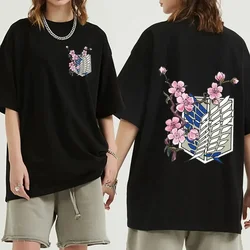 男性と女性のためのTシャツの攻撃,半袖,原宿,ストリートウェア