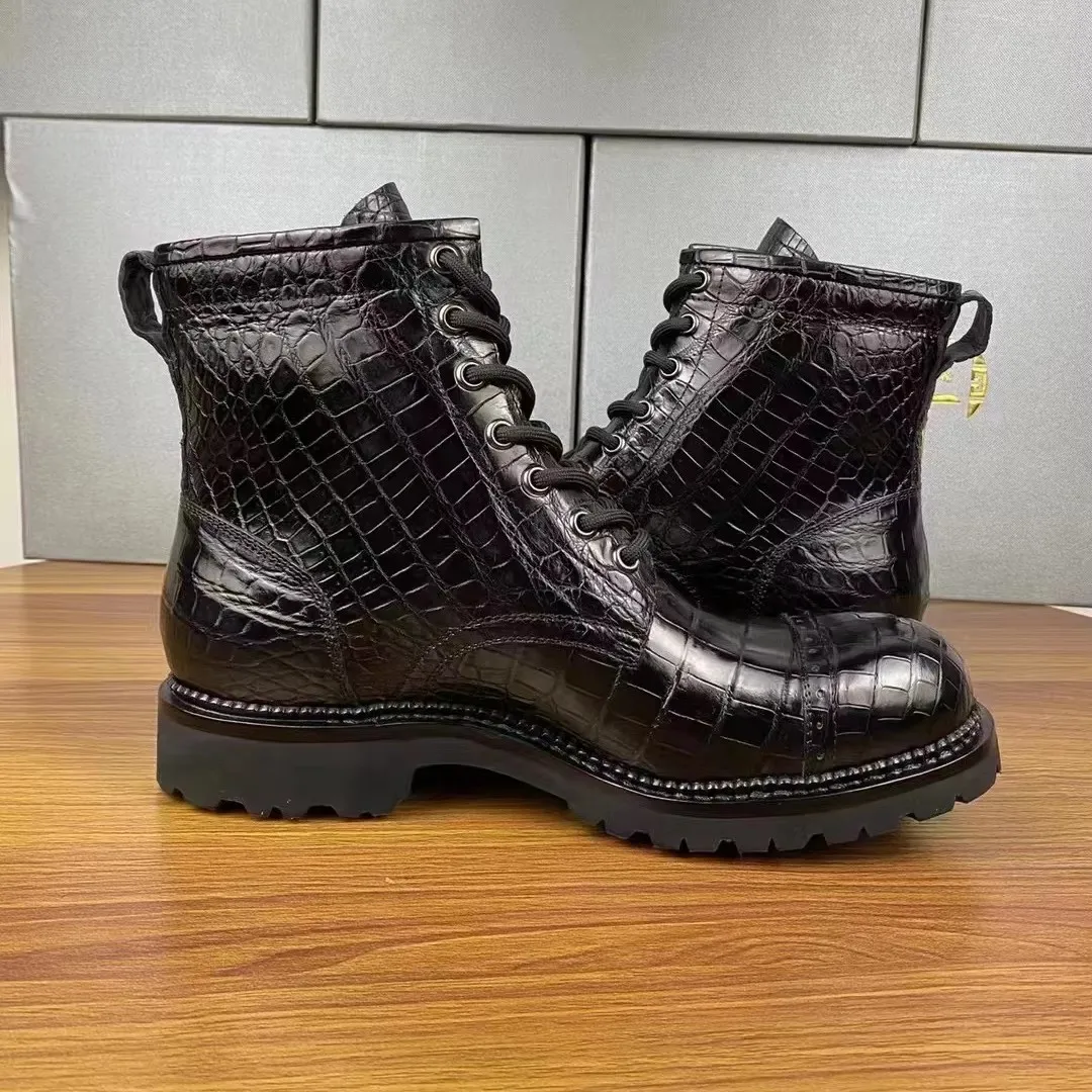 yingshang new arrival men crocodile boots male shoes wendding winter black