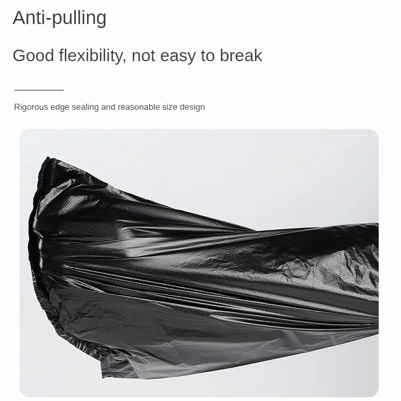 100Pcs Thickened Black Vest Plastic Bag Takeaway Shopping with Handle Bag Kitchen Living Room Garbage Clean Storage Bag