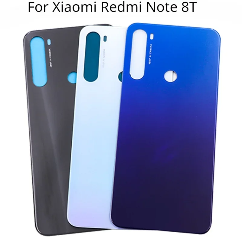 

New For Xiaomi Redmi Note 8T Battery Back Cover Rear Door Note8T Glass Panel Battery Housing Case Sticker Adhesive Replace