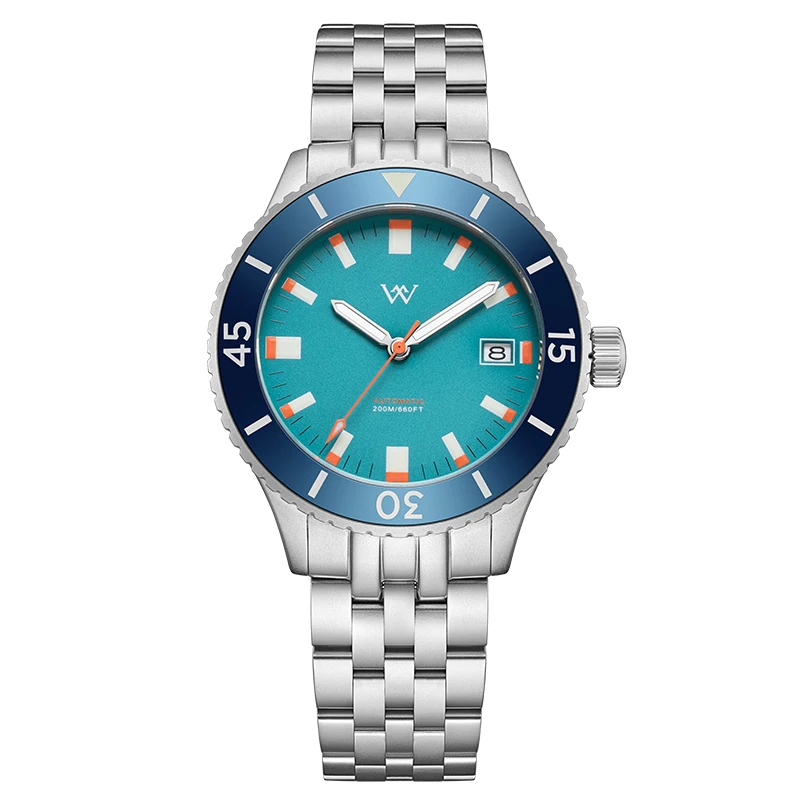

WM Watch Automatic Mechanical Watches Men Sapphire Ceramic Bezel NH35 AR Coated 200M Water Resistant Welly Merck Watch WM203