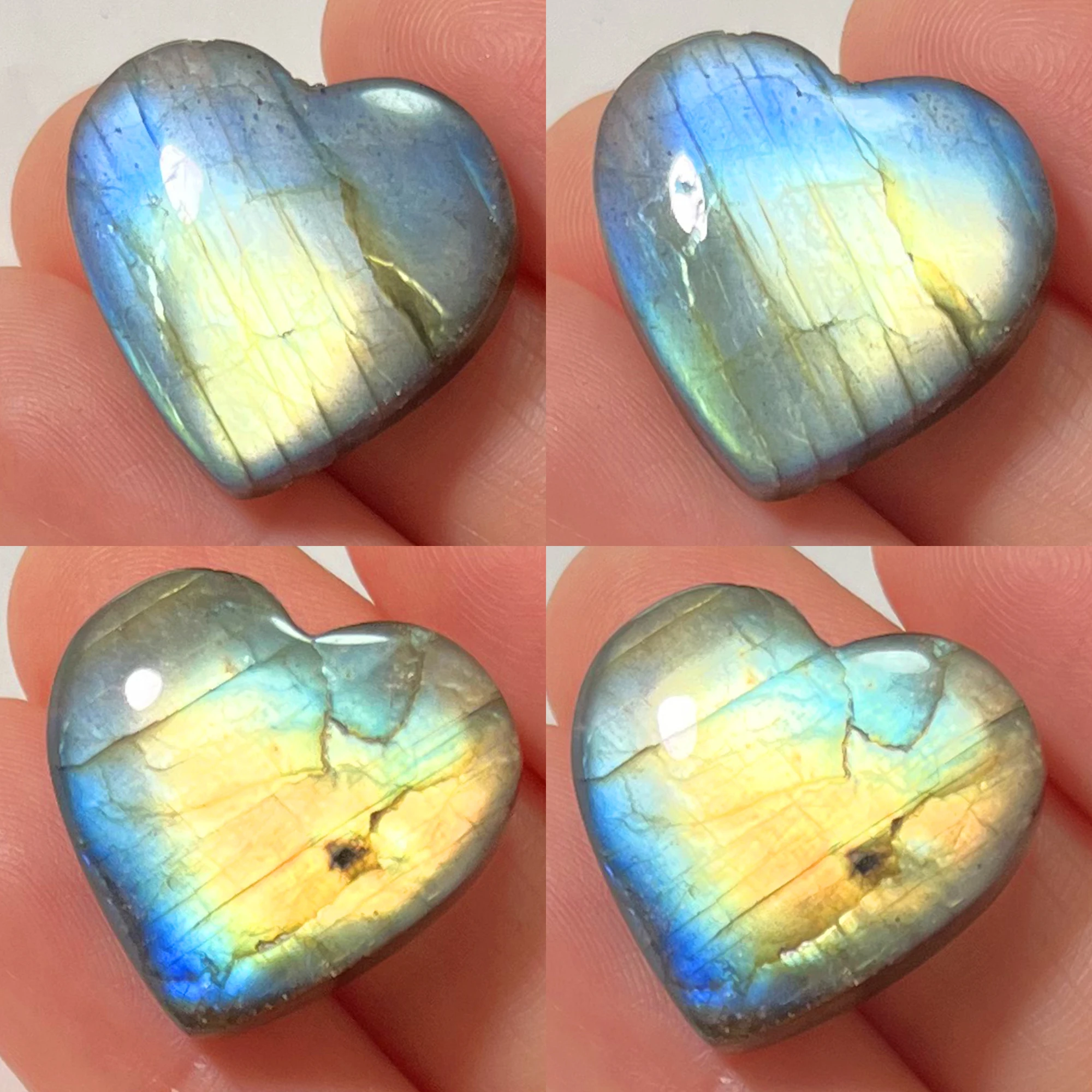 Wholesale Natural Stone Loose Beads Irregular Shape Bead Blue Purple Labradorite Cabochon 2-4Pcs/Lot