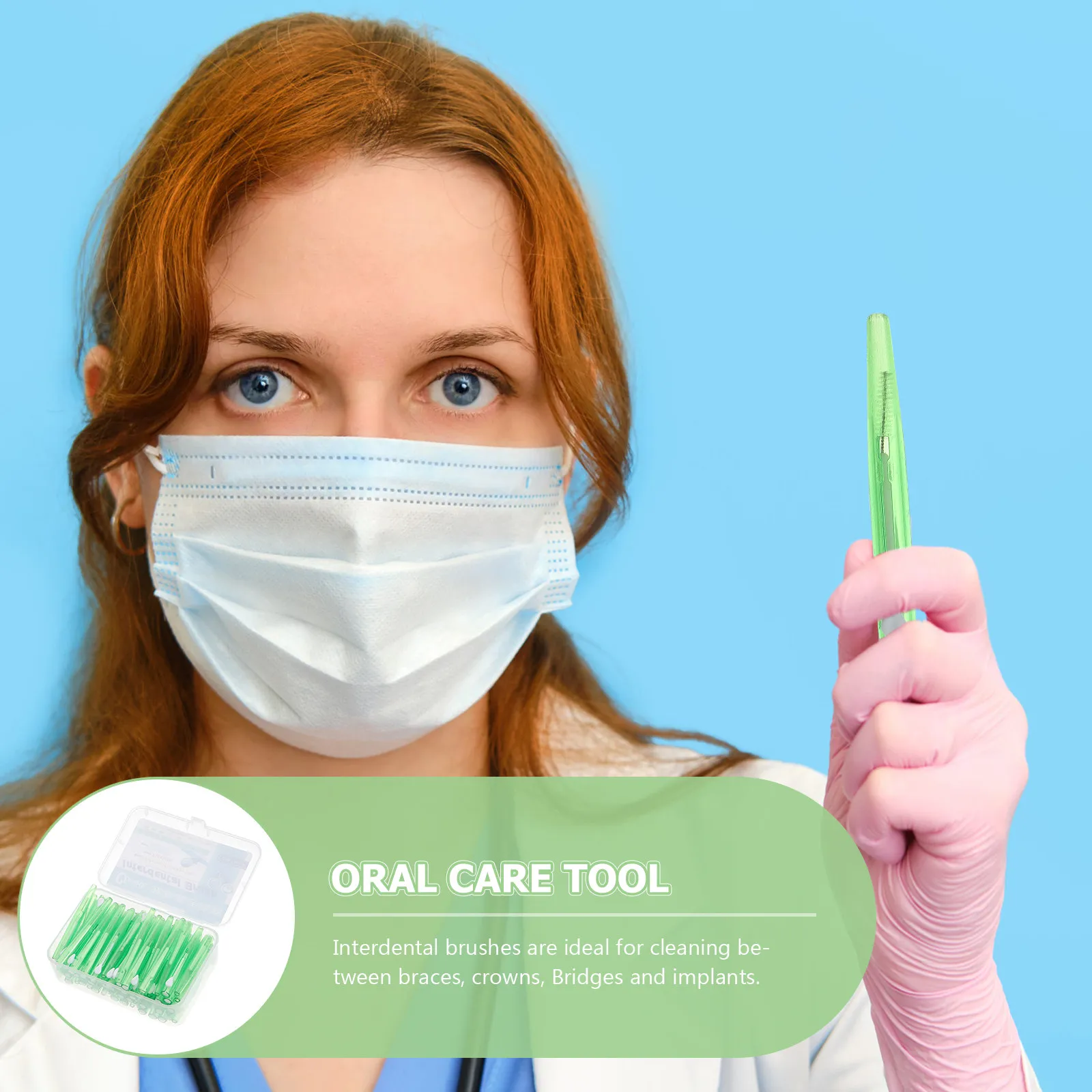 

60 шт. Профессиональные портативные межзубные щетки для чистки зубов, ортодонтические инструменты для ухода за полостью рта при узких зазорах между зубами