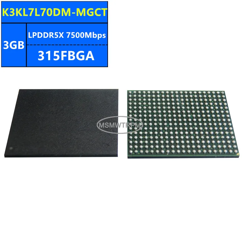 H58GD6AK7BX062N H58GD6AK7BX062R K3KL7L70DM-MGCT  LPDDR5X 3GB 7500Mbps 315FBGA 24Gb Memory Chip IC Integrated Circuits Brand New
