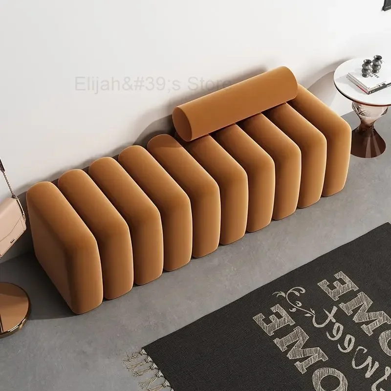 Creative Sofa Stool Light Luxury Shoe Stool Clothing Store Rest Long Bench Living Room Rectangular Sofa Stool Bed End Stool