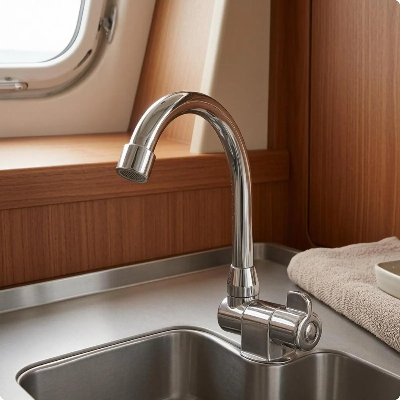 Single-Cold Faucet Chrome Finish Plumbing Fixture Cylindrical Body
