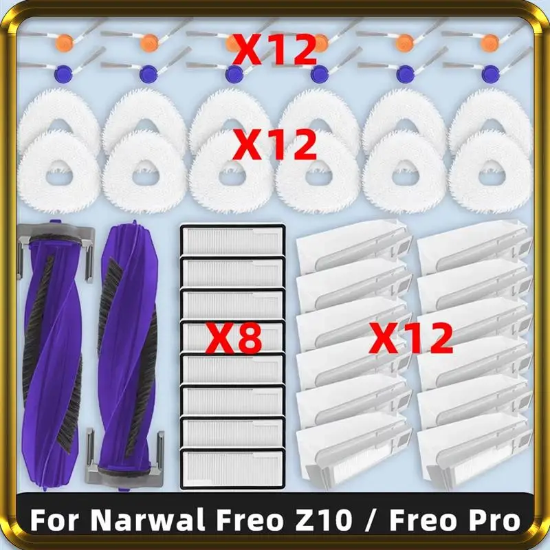 

-A95Z подходит для Narwal Freo Z10/Narwal Freo Pro, детали пылесоса, основной ролик, боковая щетка, чехол, мешок для пыли
