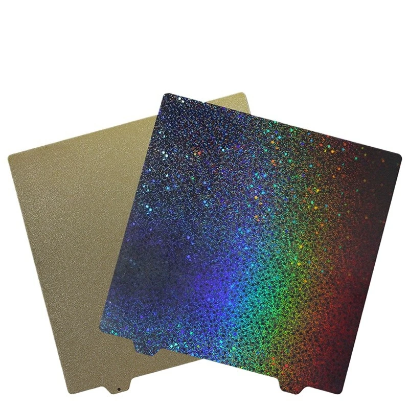 120*120mm Dual Textured PEY PEI Steel Plate High Adhesion Powder Coated Print Bed Sheet for 3D Printing