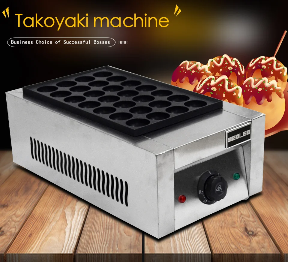 Non-stick Takoyaki Waffle Maker 2000W Double Plates Electric Octopus Balls Grill