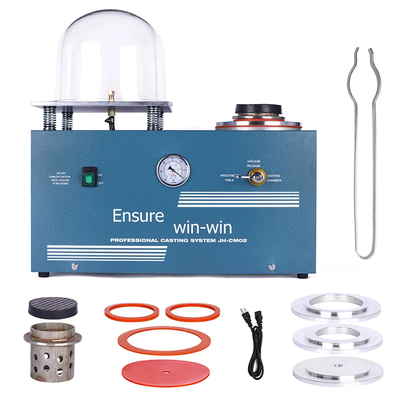 Compact Integrated Casting Machine Vacuum Suction Machine / Jewelry Plaster Mold Casting Equipment 220V/110V