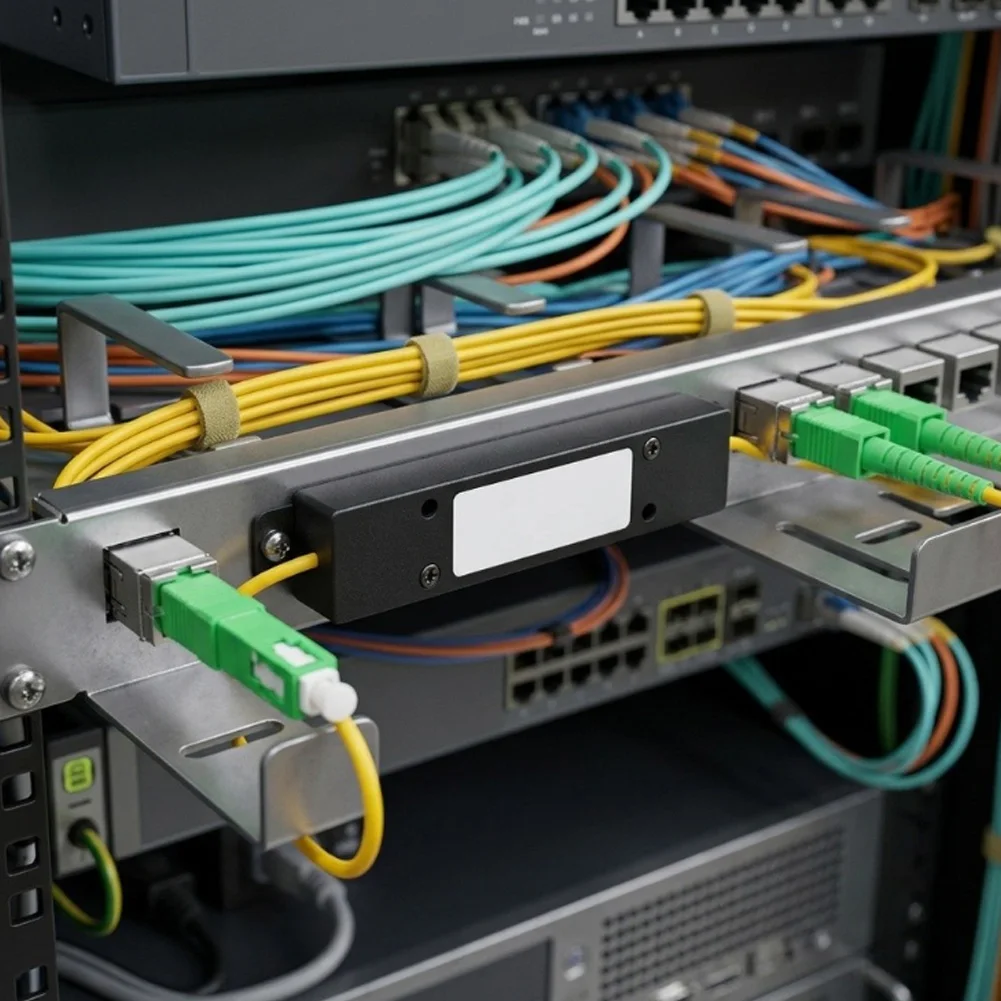 For SC For APC Fiber Optical Splitter 1x2 for Passive Optical Network with Low Insertion Loss 1310/1550nm ABS Housing