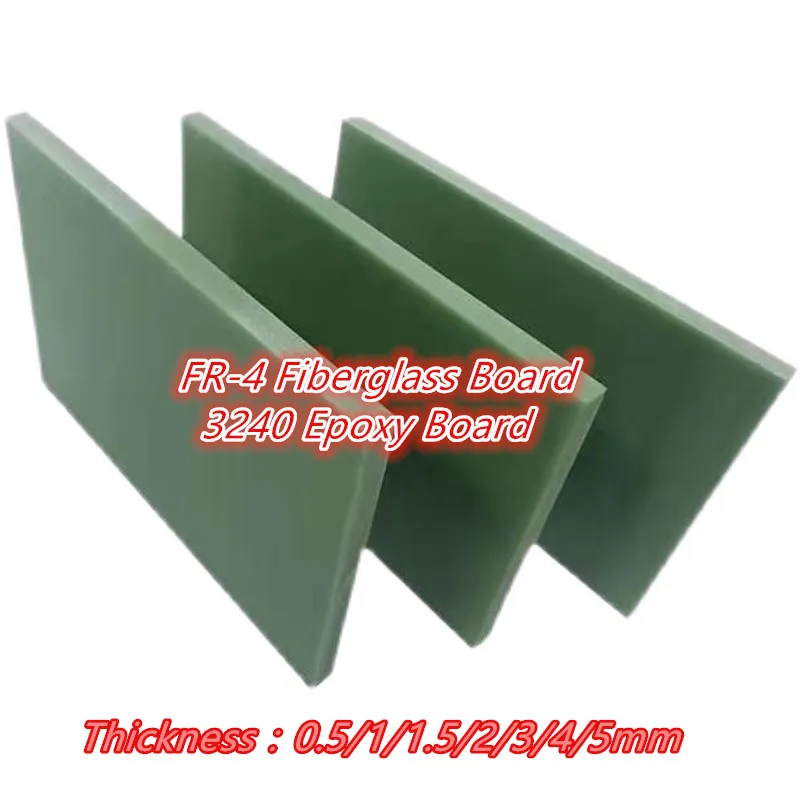 0.5mm 1mm 1.5mm 2mm 3mm 4mm 5mm FR-4 Water Green G10 Insulation Board FR-4 3240 Epoxy Resin Board Glass Fiber Board 3D Printing