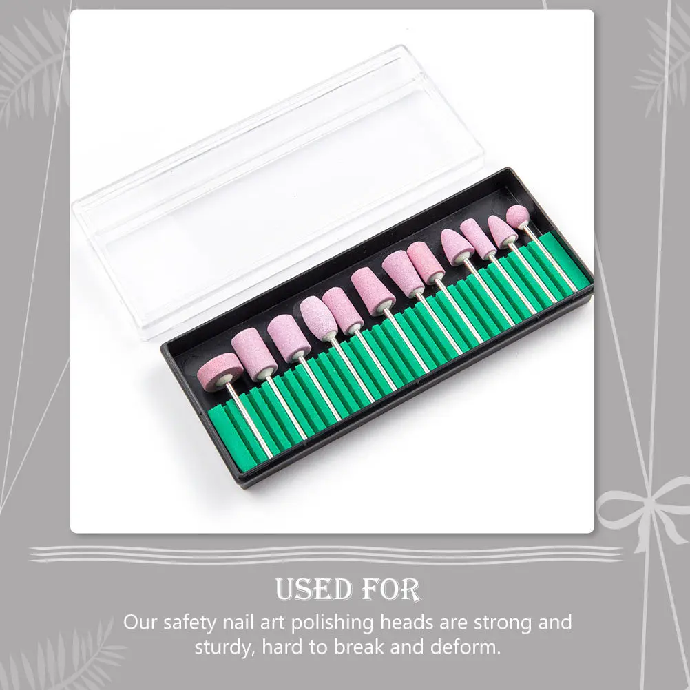12 Uds cabezales de molienda de uñas herramienta de taladro de manicura multifuncional para uñas acrílicas de Gel Kit de pulido de lijado de lima eléctrica