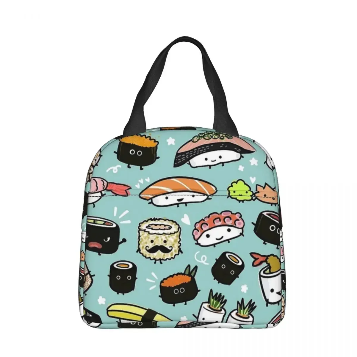 

Cute Sushi Pattern Kawaii Insulated Lunch Bags Thermal Bag Meal Container Leakproof Tote Lunch Box Food Storage Bags Beach