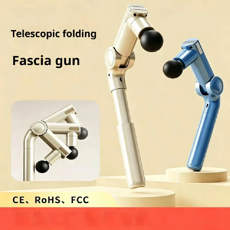 Scalable fascia gun, foldable massage gun, tapping elbow fascia gun, extended handle gun, portable