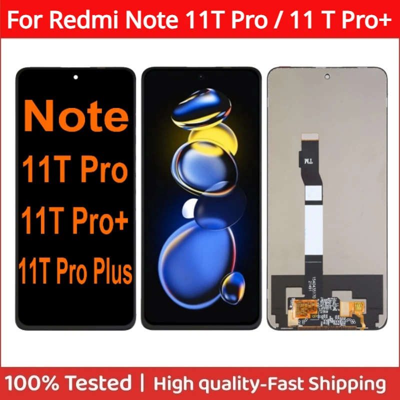 6.6'' IPS For Xiaomi Redmi Note 11T Pro Plus LCD Display Touch Screen Digitizer For Redmi Note 11T Pro+ 22041216C LCD