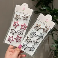 Y2K Leopard Waterdrop Hair Clips for Women Vintage Geometric Star Hairpins BB Clips Barrettes Bangs Girls Party Hair Accessories - Image 4