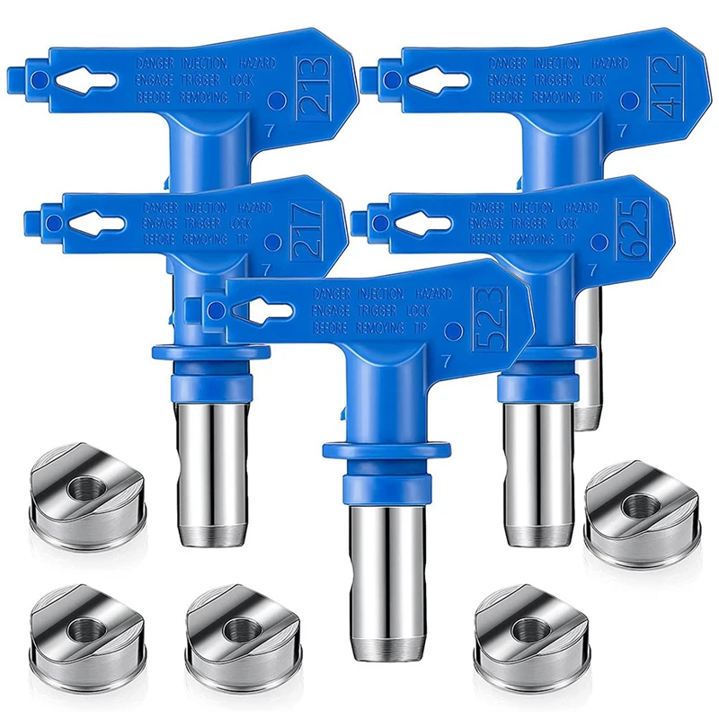 1Set Reversible Spray Tip Nozzles Paint Spray Tips Airless Sprayer Spraying Machine Parts Blue