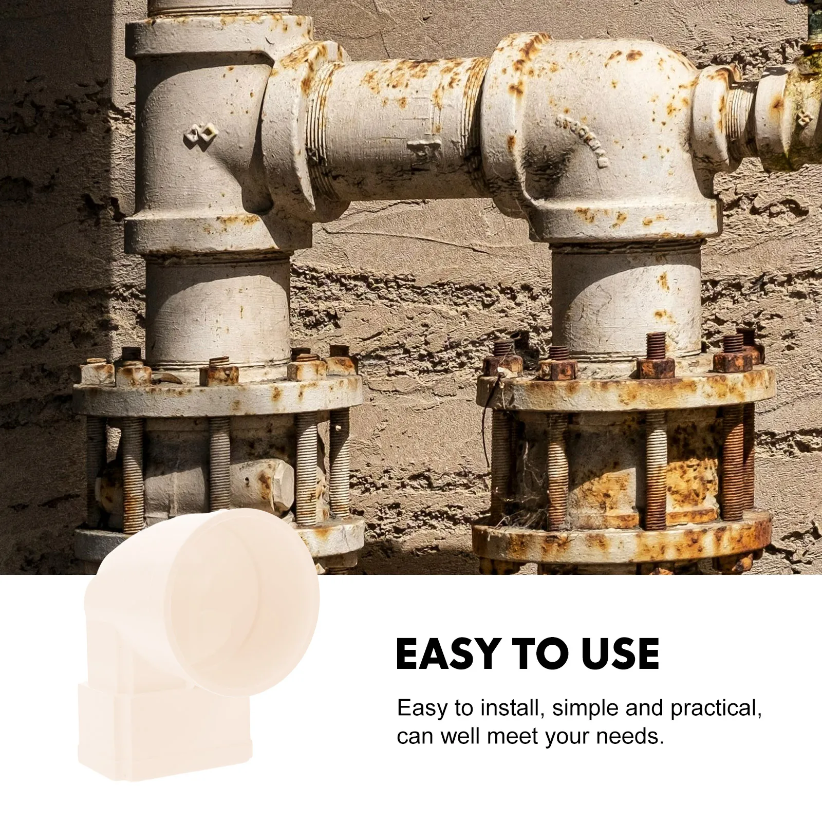 Conector de calha redonda quadrada, tubo universal de conector de calha plana para sistema de drenagem de telhado, material resistente