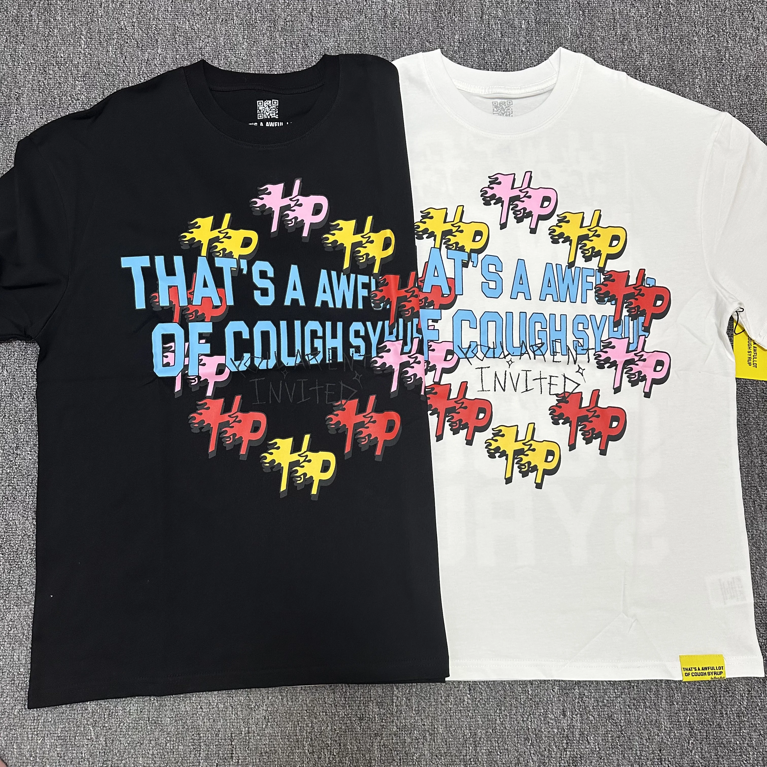 Color Flame Letter Print Cotton Short Sleeve Tshirts for Men and Women Harajuku Hip Hop Loose Summer Top Tees Oversized