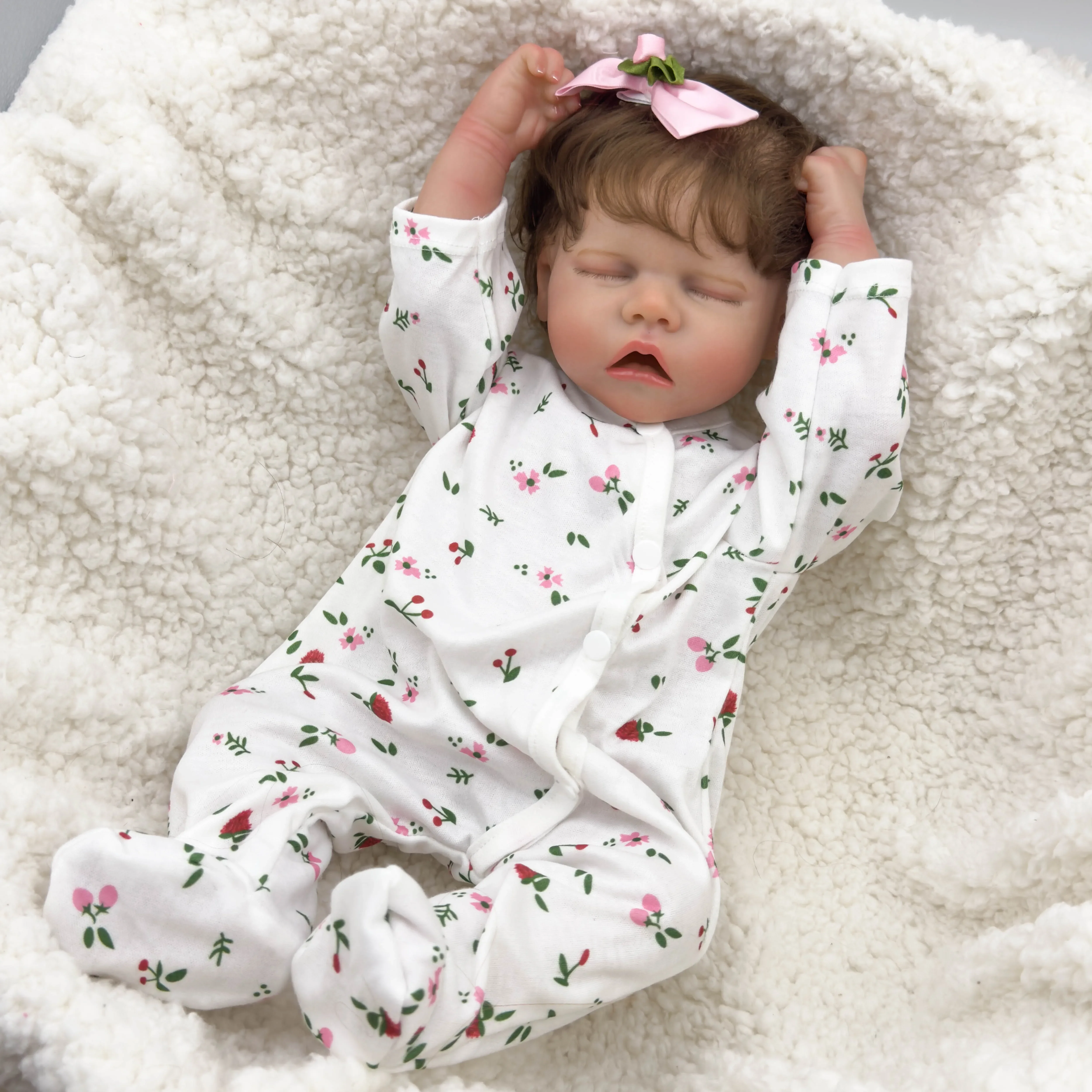 

NPK 18inch TWIN A Reborn Baby Newborn Doll Lifelike Soft Touch Full Body Baby Layers Painting 3D Skin with Hand Rooted Hair