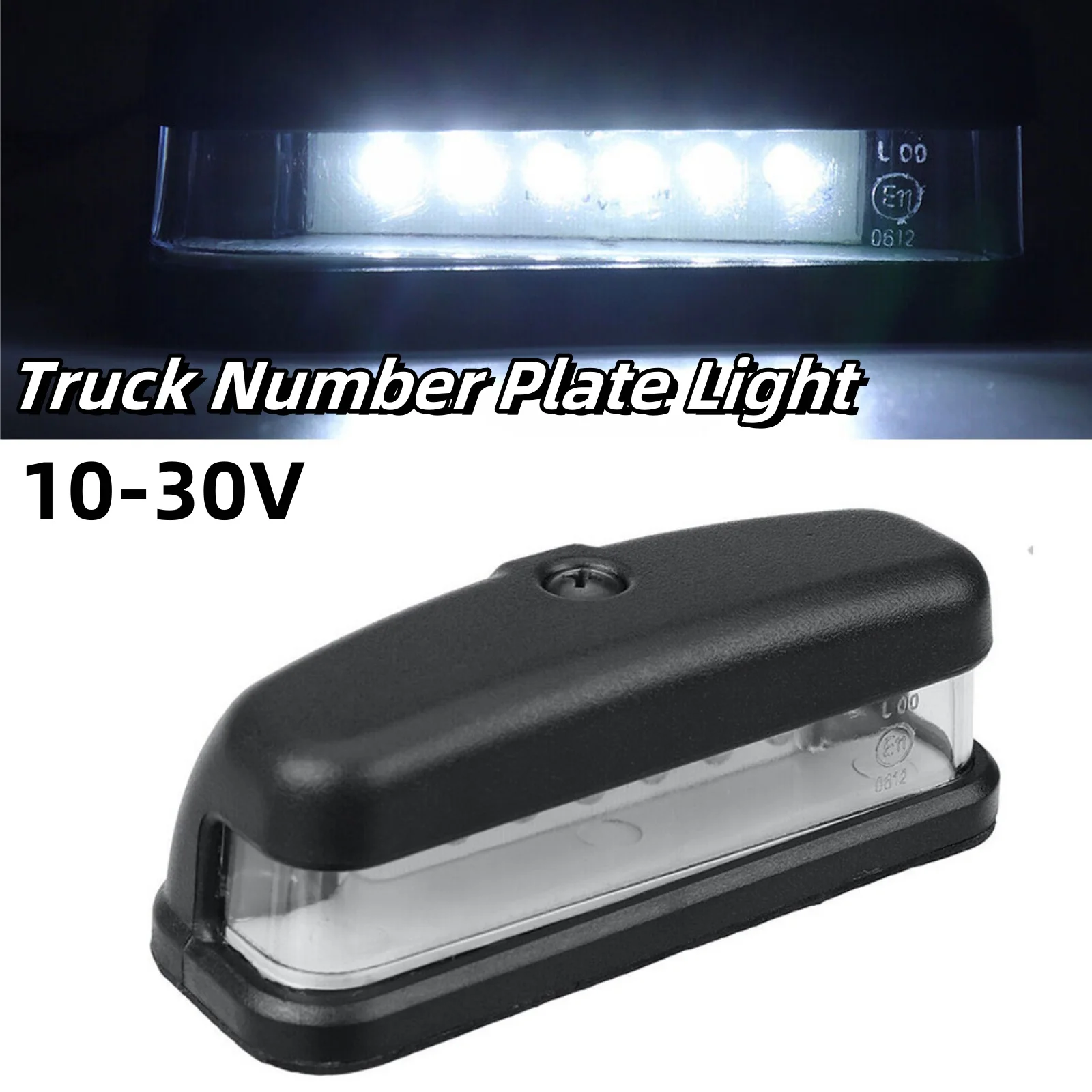 Auto 6 LED  Rear License Number Plate Lamp E-Mark Approval E11 10-30V Side Lights Auto Truck Plate Light For SUV Trailer Lorry