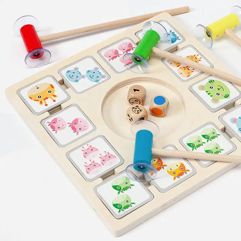 Color Board Game Fine Motor Toys Color Board Game Wooden Peg Toy With Dice And Suction Cup Sticks Educational Games For Over 4