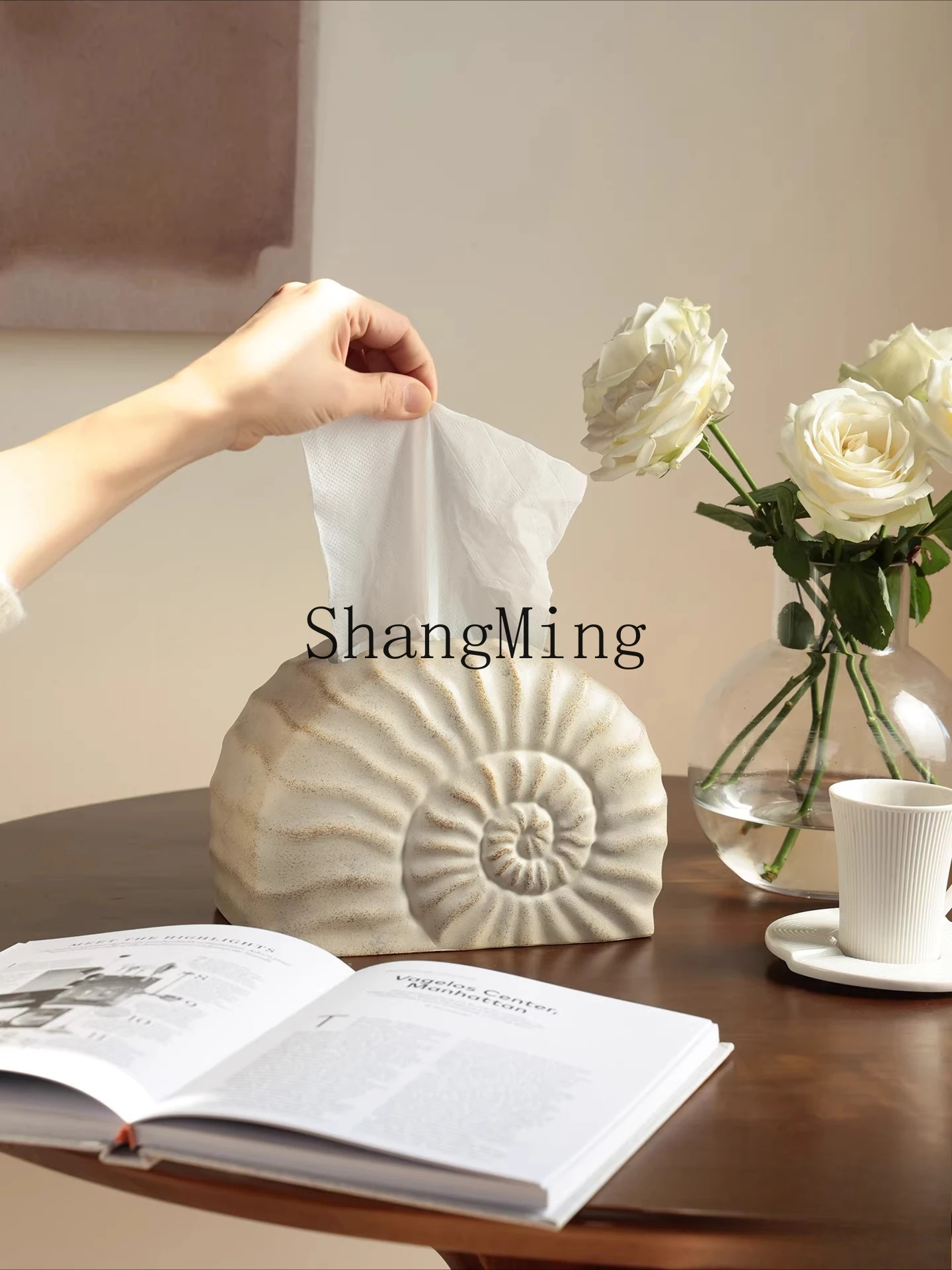 

CL wabi-sabi wind creative tissue box artistic ornament living room bedroom desktop bizarre paper box