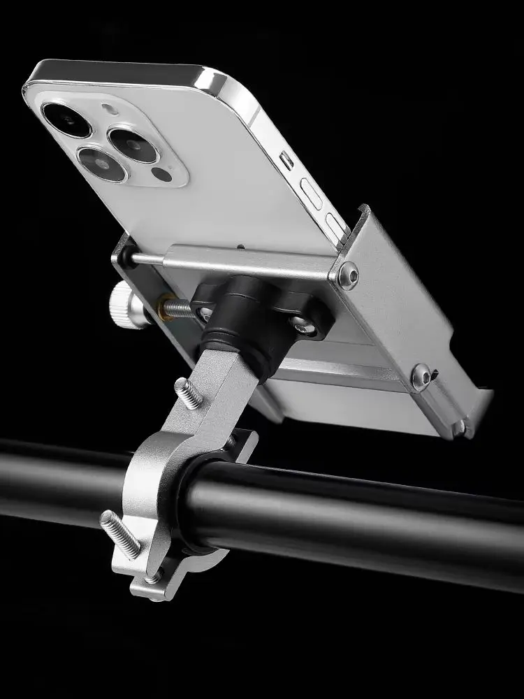 AliExpress iBudim Motorcycle Phone Mount Metal Bike Handlebar Cellphone Holder for Scooter Bicycle ATV GPS Bracket for 3.5-7.2 inch Mobile Devices