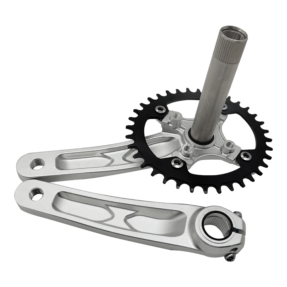 IXF Crank MTB Integrated Crankset Hollowtech 104BCD Crank Mountain Bike Connecting Rods 32/34/36/38T Oval Chainring