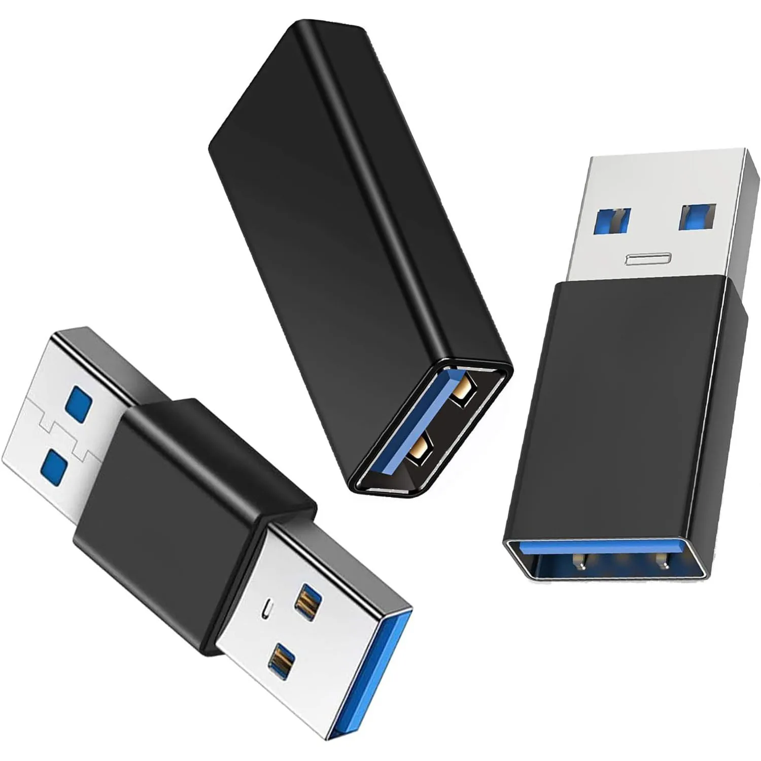 Three USB 3.0 Male-to-Female Couplers—Each Compliant with USB 3.0 Specifications and Compatible with Standard Laptop Interfaces