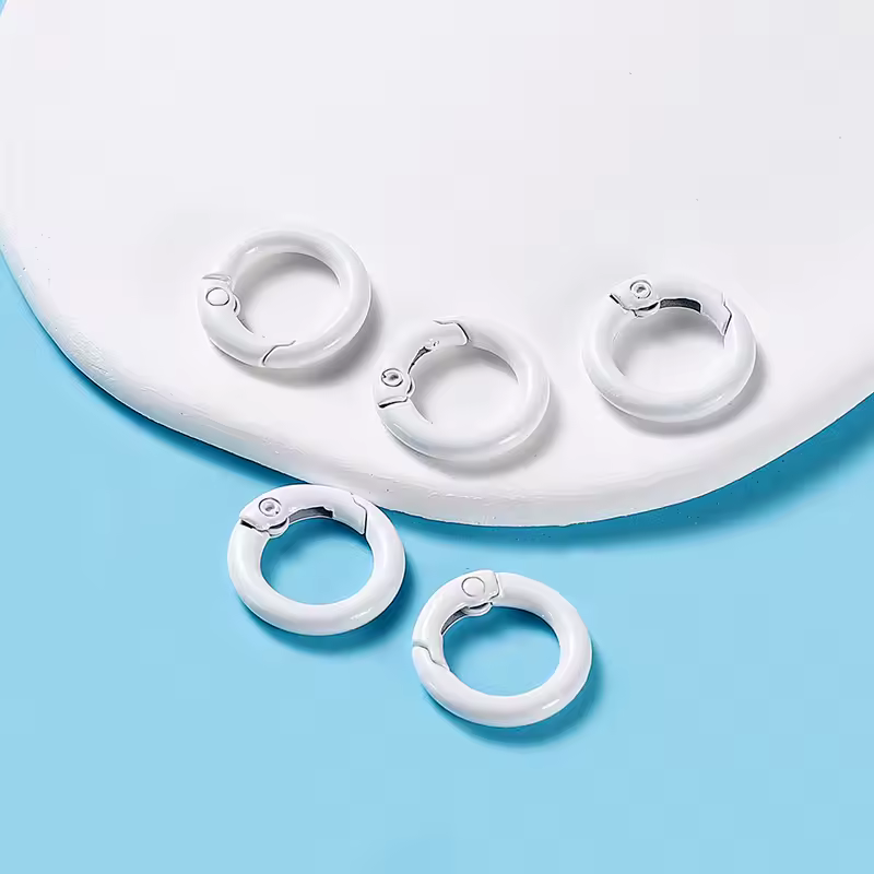 5Pcs/Lot 21 Colors Metal O Ring Spring Clasp Openable Round Carabiner Keychain Clips Hook Dog Chain DIY Jewelry Buckle Connector - Image 31