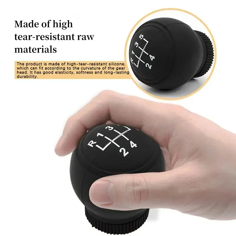 Universal Gear Shift Knob Silicone Cover Gear Rod Protect Case Dustproof WaterProof Lever Handle Skin Nonslip Manual Shifter