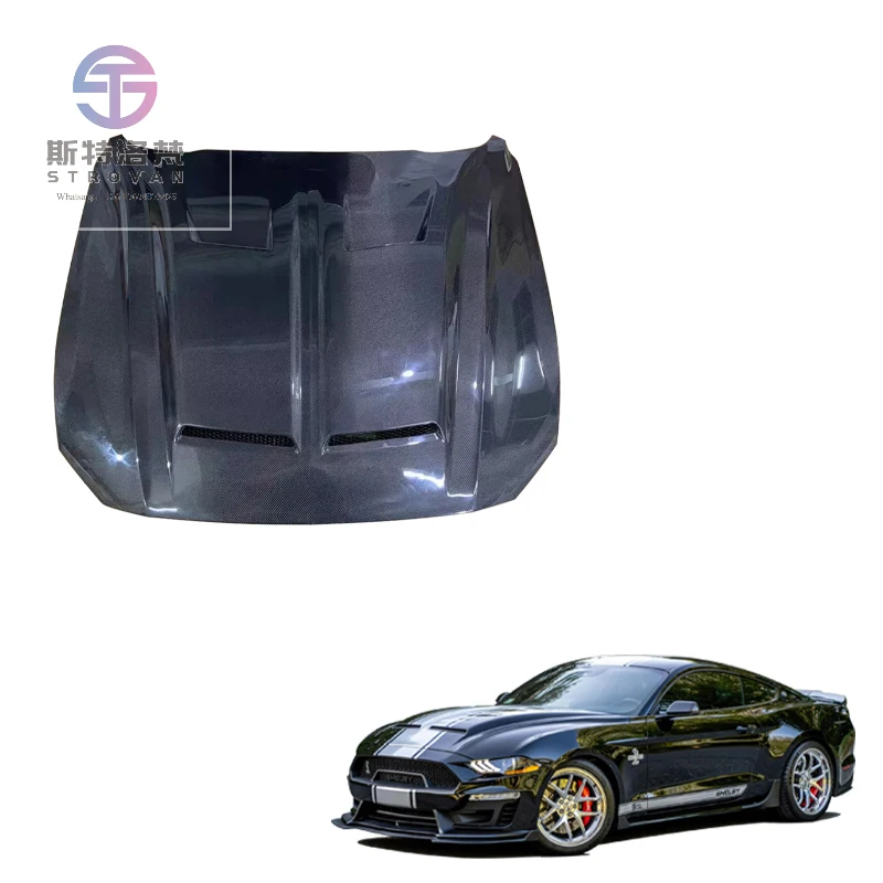 

2018-2021 Капот двигателя Auto Body Systems для переднего капота Mustang Super Snake из углеродного волокна