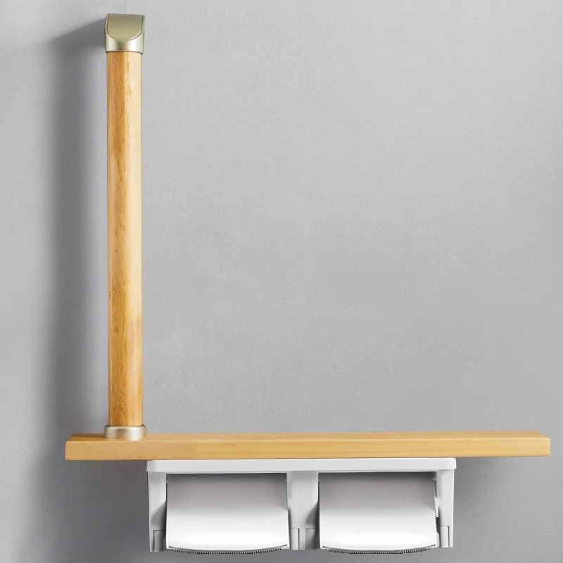 

ADA-compliant Bath Grab Bar Multipurpose Toilet Paper Shelf Non-slip Wall-mounted Handrail Elderly Safety Bath Organizer