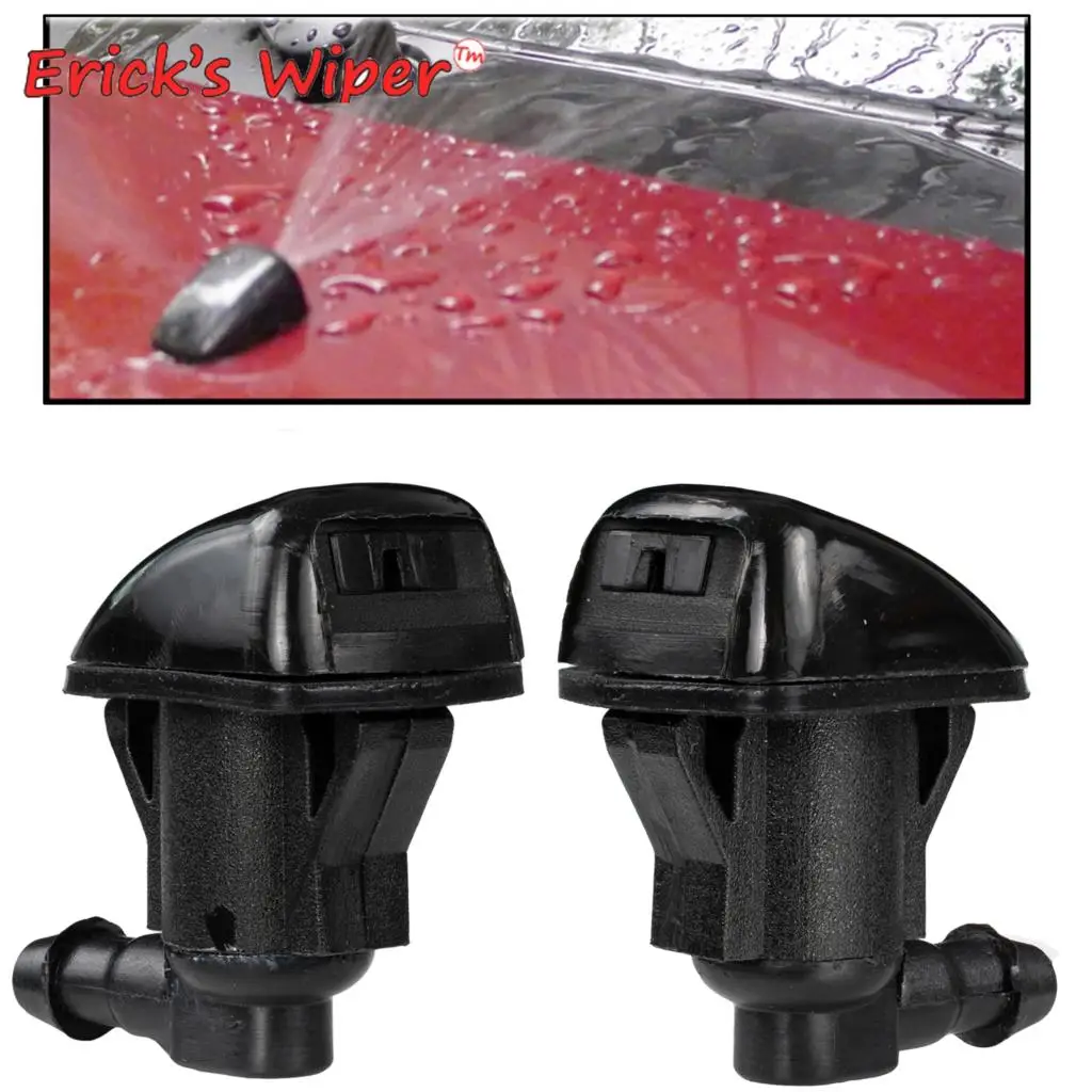 Erick\'s Wiper 2Pcs Front Windshield Wiper Washer Jet Nozzle Sprayer Hood Liquid Spout For Toyota Sienna XL20 04-10 85381AE020