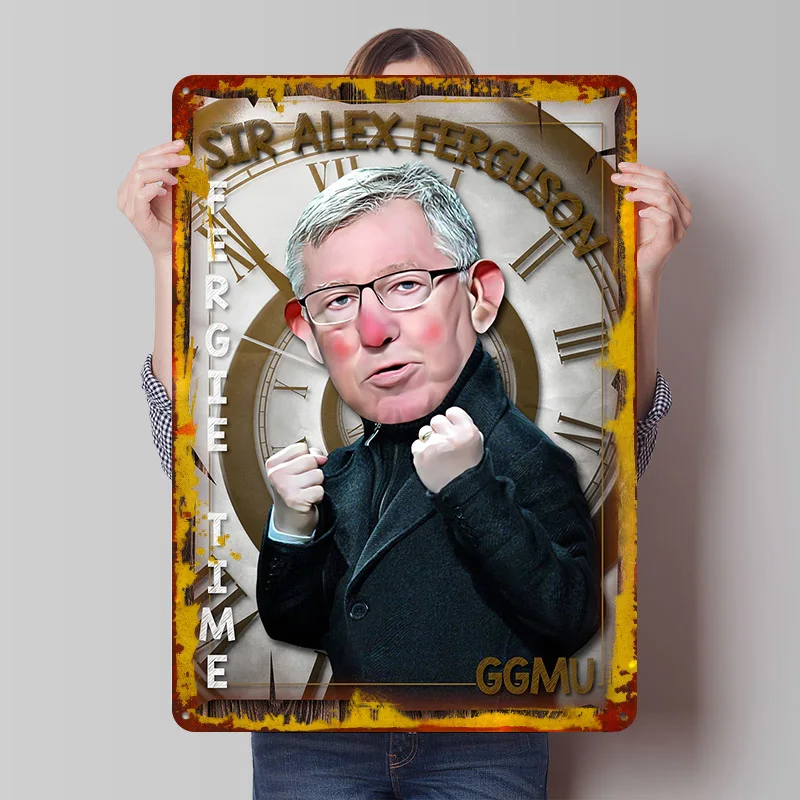 Fergie Time Caricature Printed Poster Customized Retro Wall Art Vintage Metal Tin Signs for Home Living Room Decoration Cozy