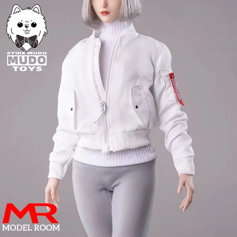 CTC-010 1/6 스케일 여성 파일럿 지퍼 자켓 짧은 탑 의류 모델 맞는 12 ''군인 액션 피규어 바디 인형