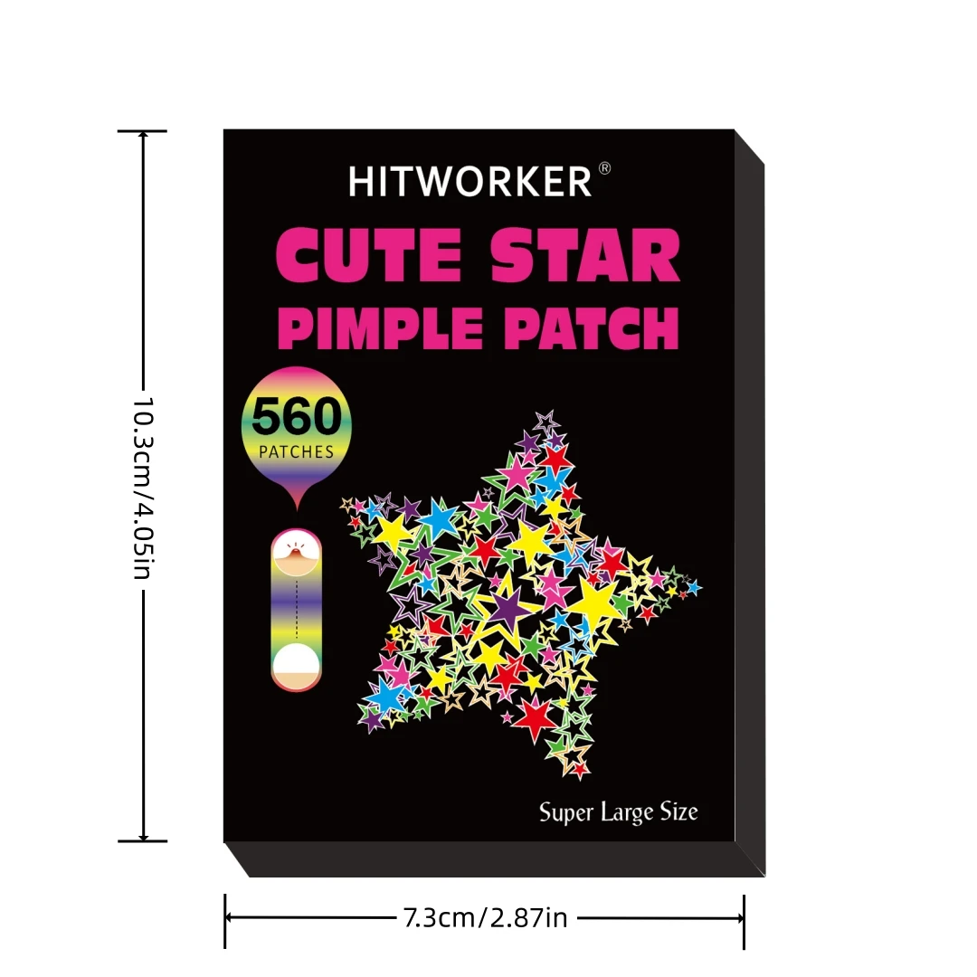 560pcs Salicylic Acid Acne Patches 4 Colors 2 Sizes Efficient Pimple Removal Dots for Clean Skin Care