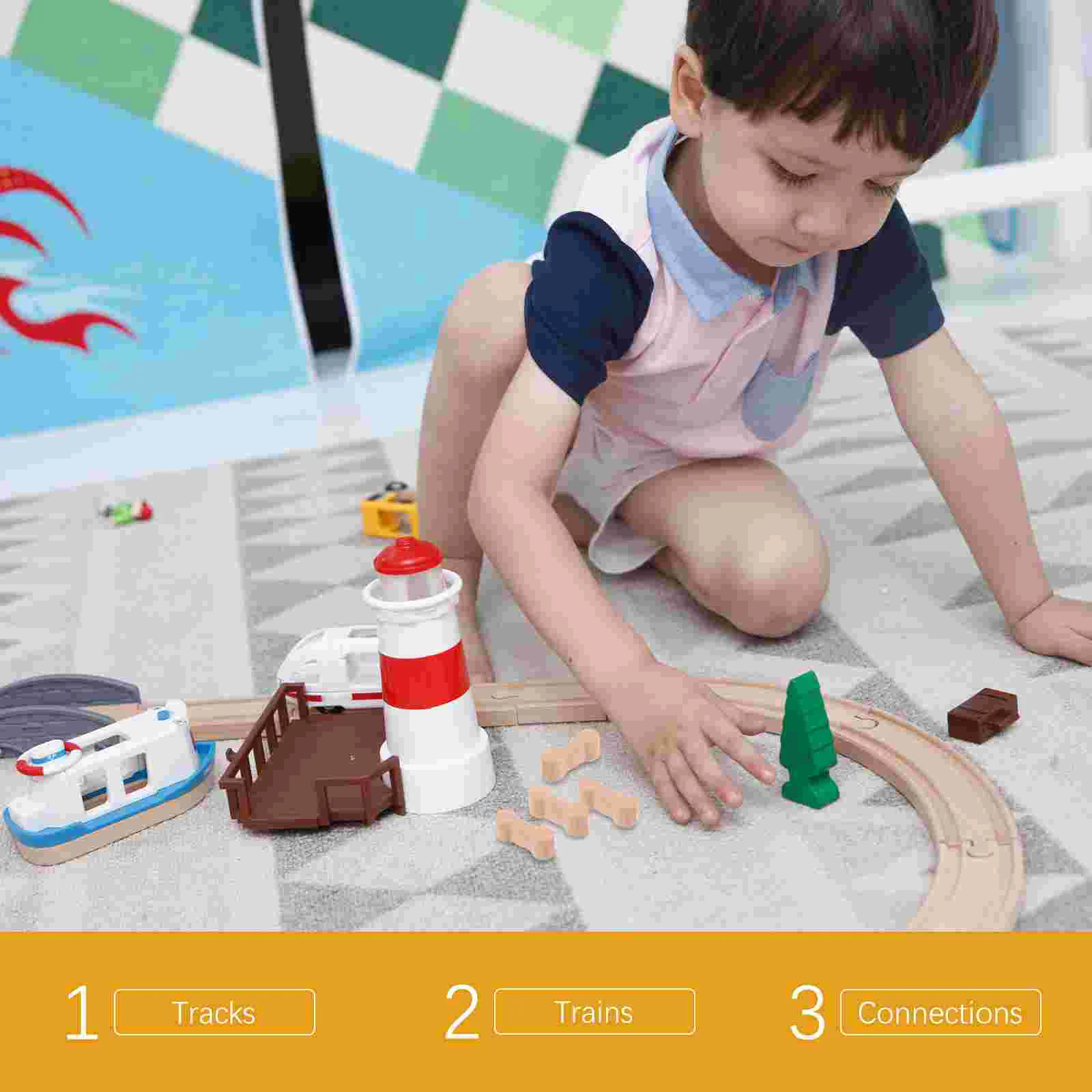 10 Pcs Train Track Accessories Railway Connector Adaptors DIY Kids Model Wood Simulation Child